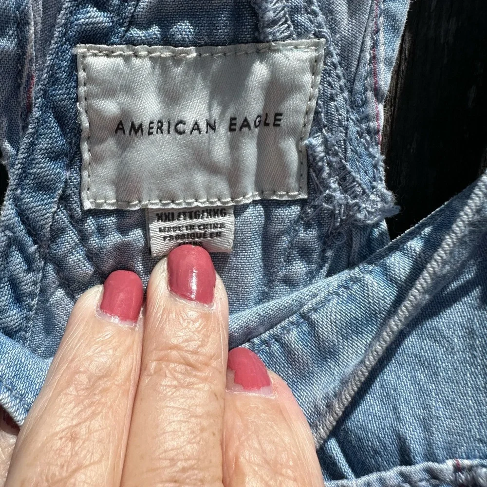 American Eagle Outfitters Light Blue Denim Apparel - Picture 3 of 3